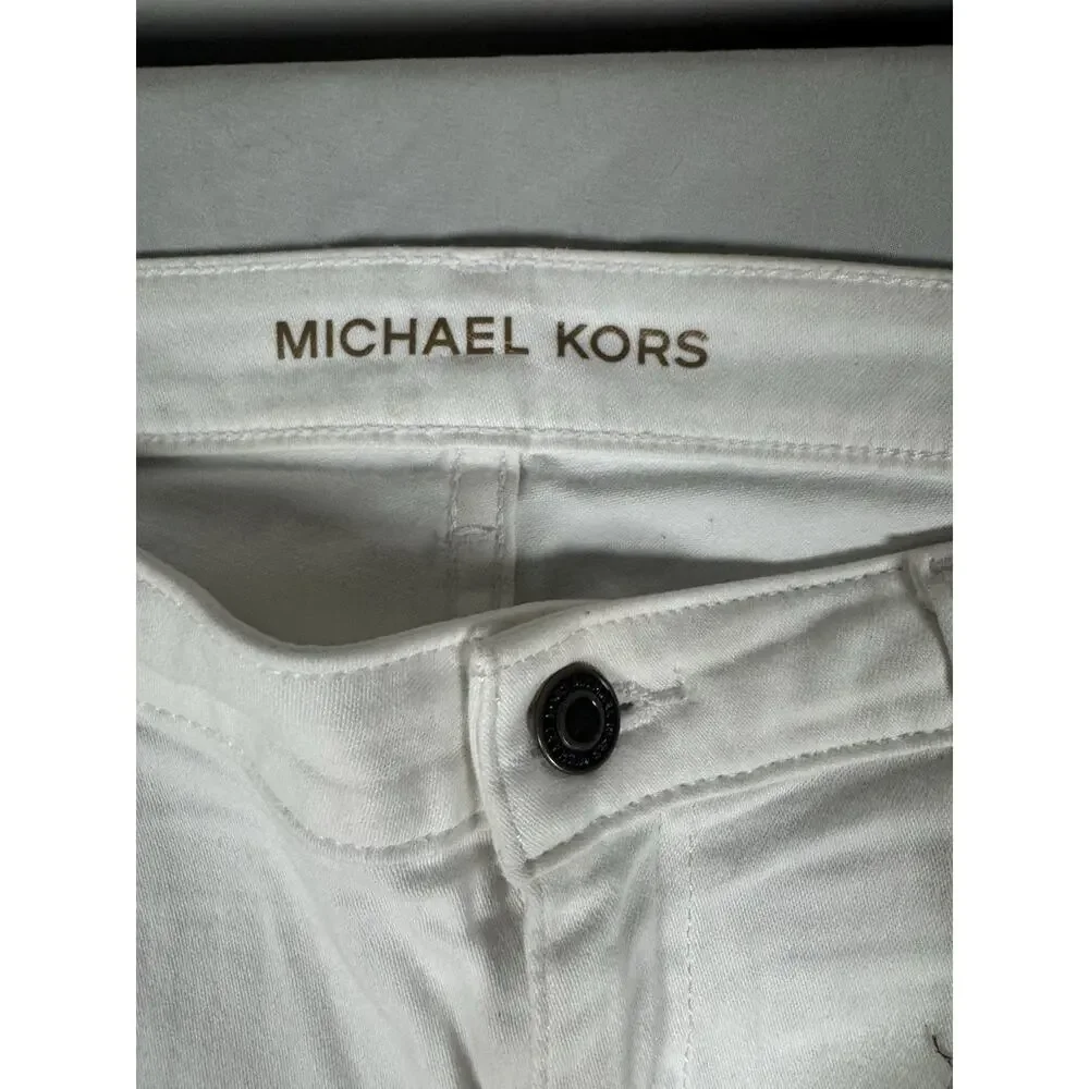Michael Kors White Skinny Jeans Women’s Size 10 Stretch Denim